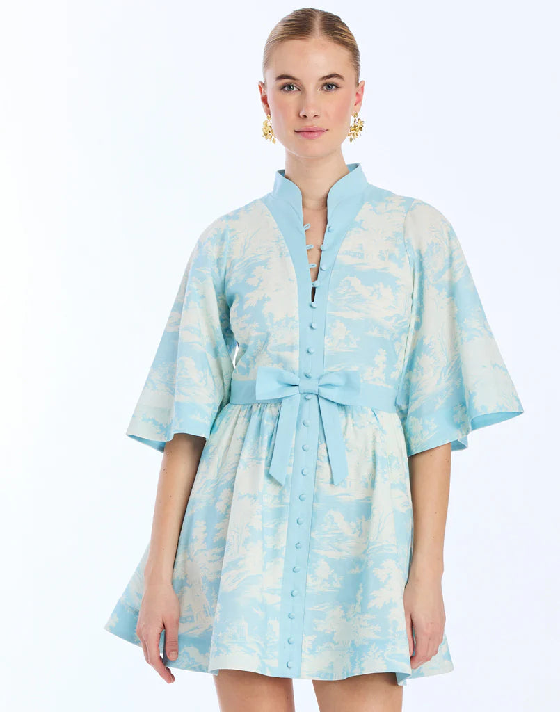 Mestiza Carmen Mini Dress- Powder Toile – By Request