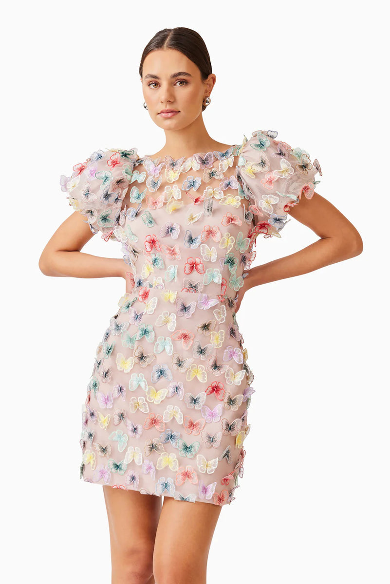 aviva mini dresses Elliatt Puff Sleeve Dress – By Request MasterSku:D6HDA02Y it brings a touch Lace-Up Strapless Short Homecoming Sleeve Length:Standard - 37