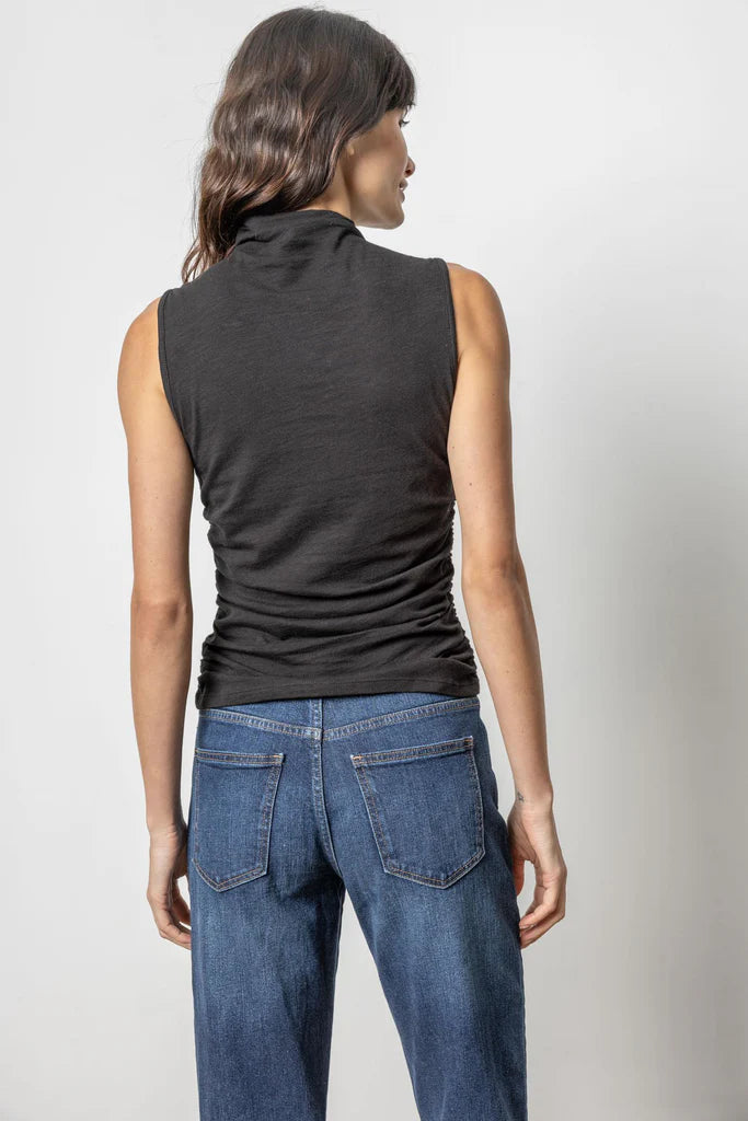 Lilla P Shirred Back V-NeckTank - White main image 1