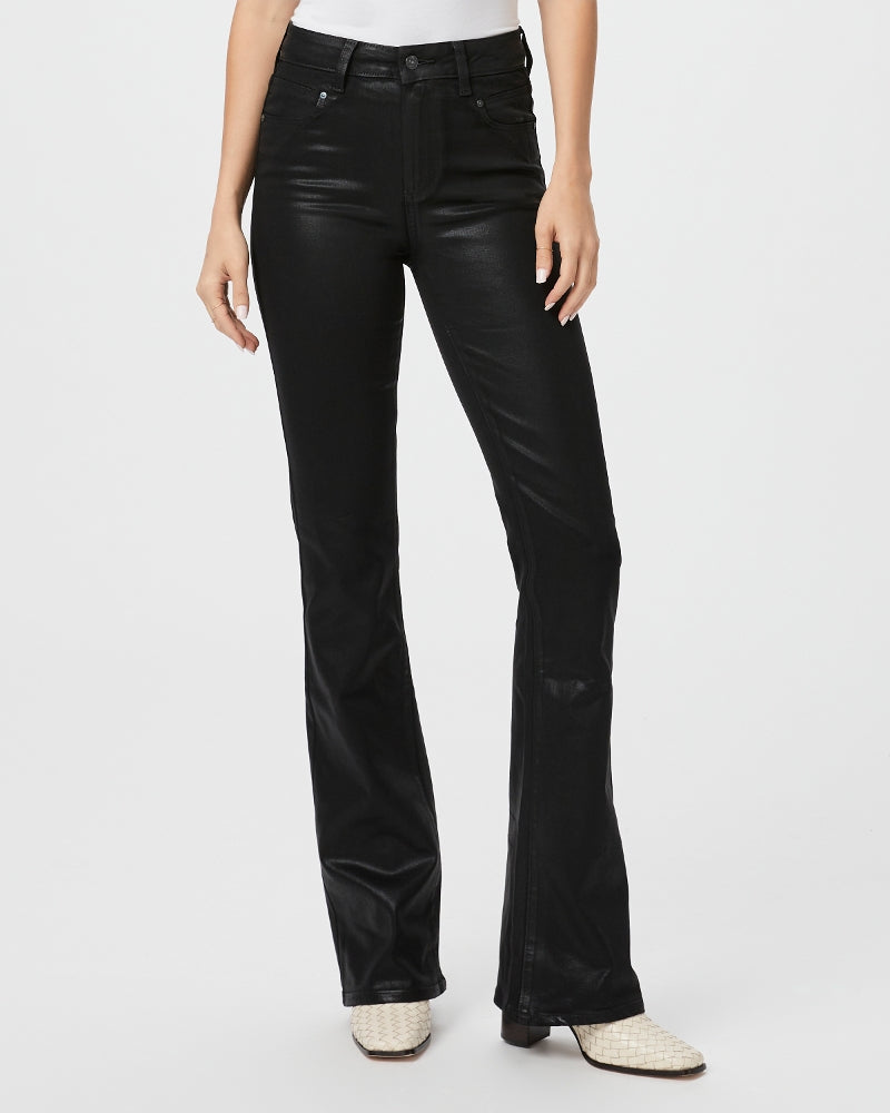 Paige High Rise Laurel Canyon Lux Coating Black