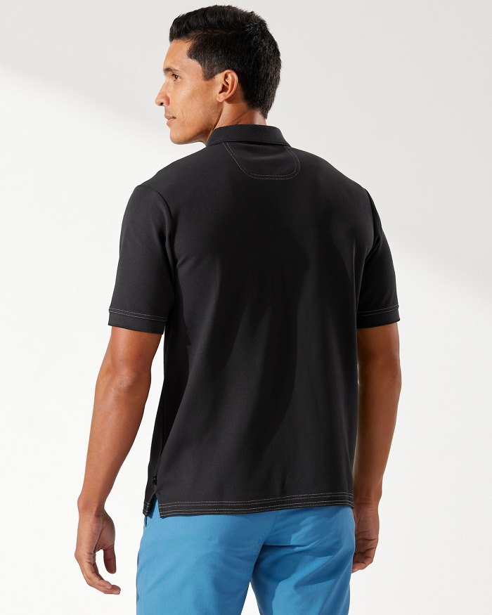 Tommy Bahama Men's Big & Tall Emfielder 2.0 Polo Shirt - Light Sky Heather