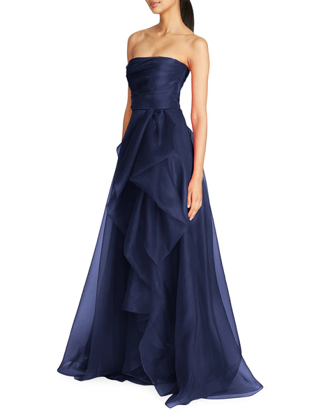 Theia Zendaya Mikado Dress- Navy