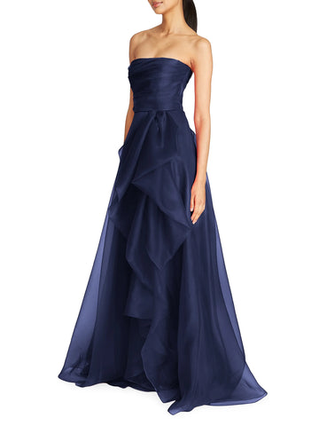 Theia Zendaya Mikado Dress- Navy