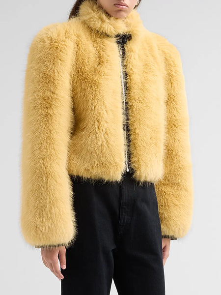 Et Ochs Finley Faux Fur Crop Jacket