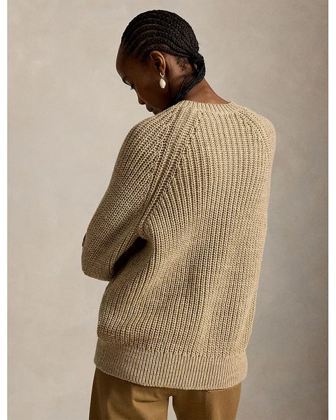 Ralph Lauren Cotton Cardigan W/ Pockets- Khaki