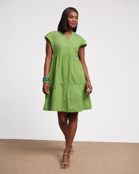 Frances Valentine Breezy Mini Dress- Green