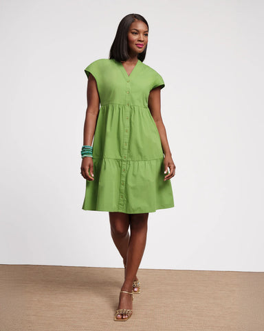 Frances Valentine Breezy Mini Dress- Green
