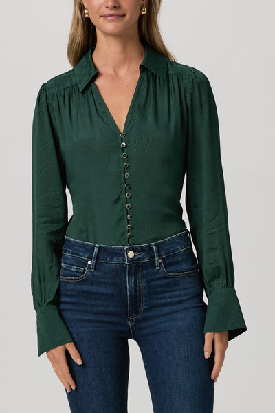 Camu Shirt - Deep Emerald