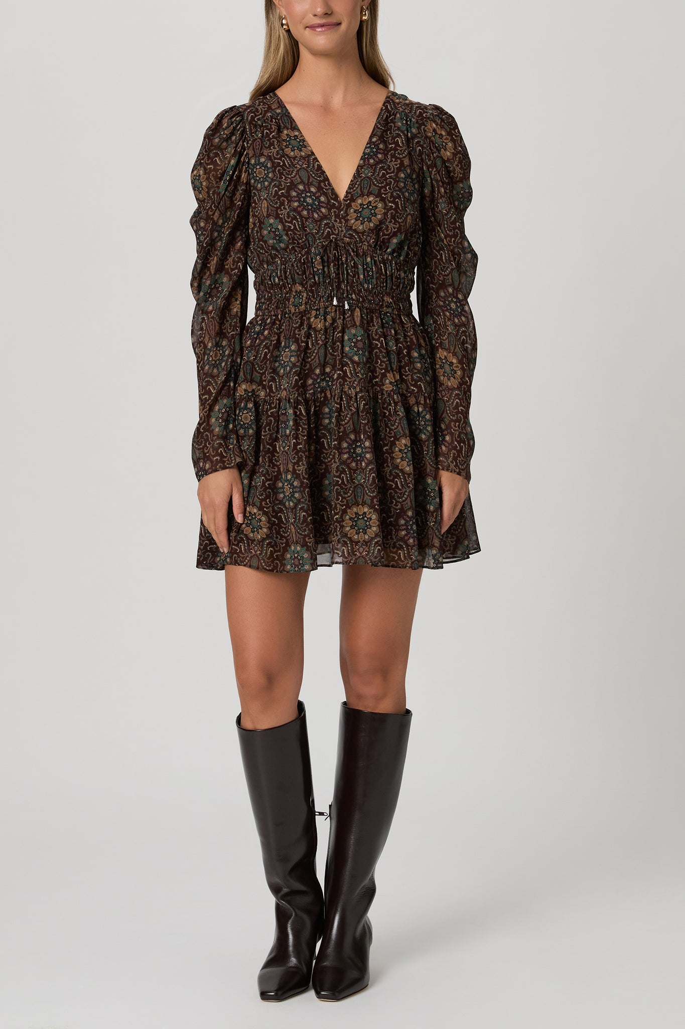 Aries Dress - Dark Chocolate Multi