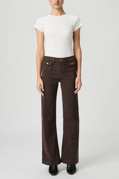 Leenah 32" W/ Mini Patch Pockets - Rich Chocolate