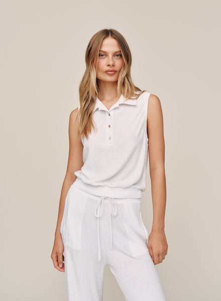 B20005-D36-302 - SLEEVELESS COLLAR TOP