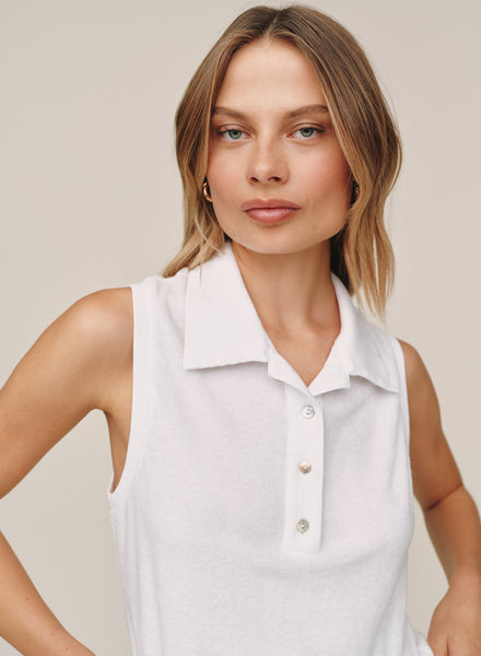 B20005-D36-302 - SLEEVELESS COLLAR TOP