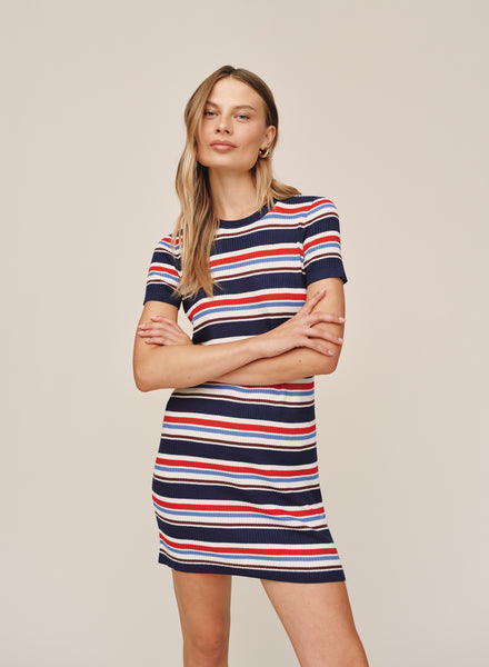 B60017-L62-304 - STRIPE TEE DRESS