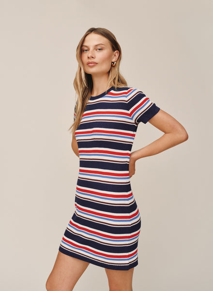 B60017-L62-304 - STRIPE TEE DRESS