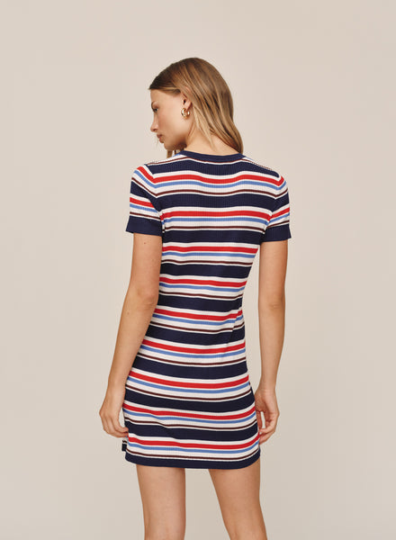 B60017-L62-304 - STRIPE TEE DRESS