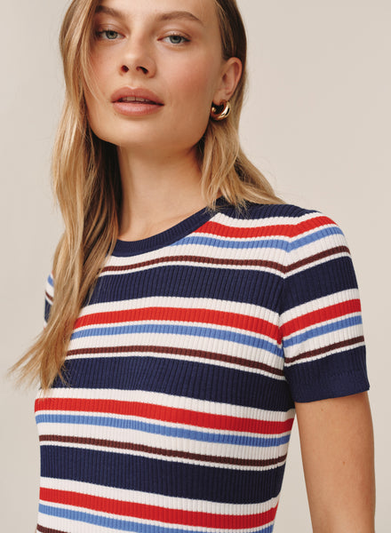 B60017-L62-304 - STRIPE TEE DRESS