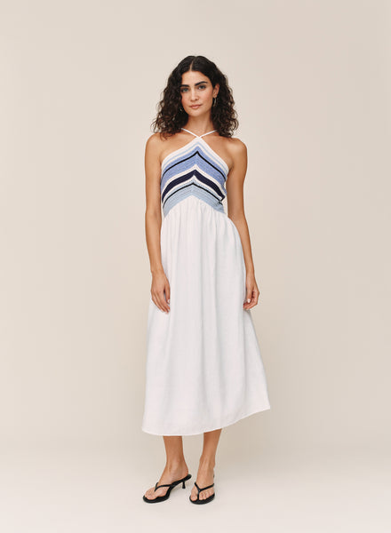 B60022-L66-304 - CROCHET MIXED DRESS
