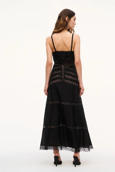 LoveShackFancy Mirabeline Silk Lace Maxi Dress