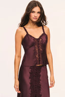 LoveShackFancy Effy Satin/Lace Cami