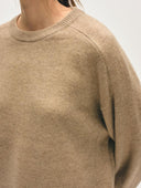 CASHMERE SADDLE SLEEVE CREWNECK