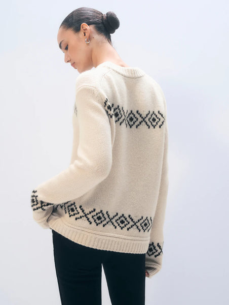 White and Warren Cashmere Blend Ski Crewneck