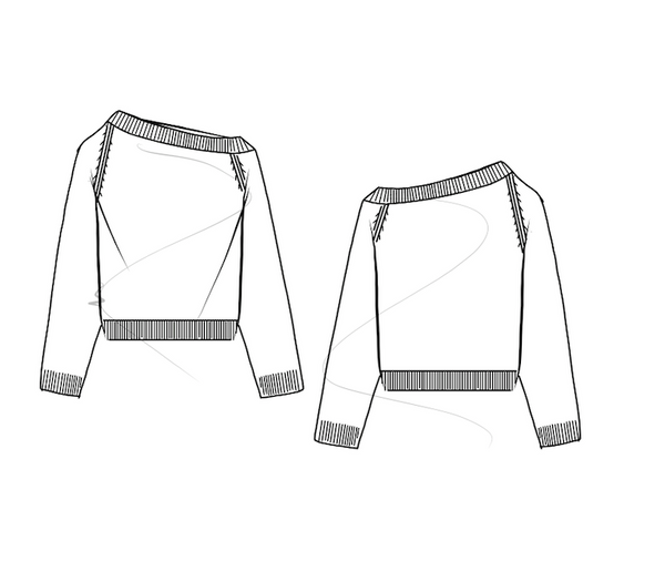 BRUSHED CASHMERE OFF THE SHOULDER TOP