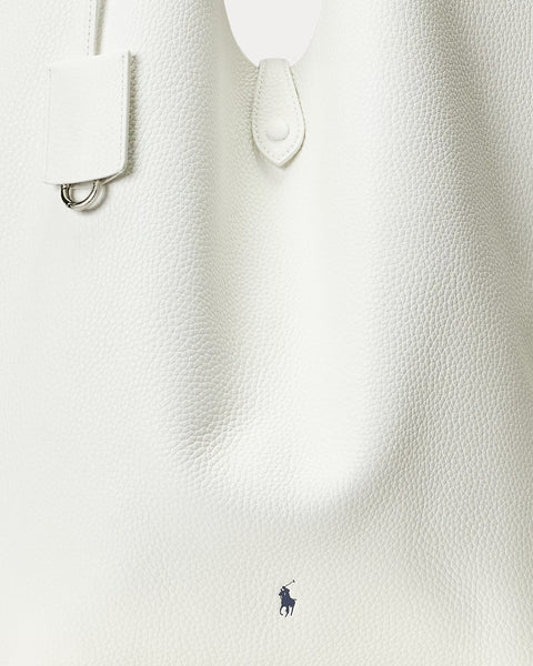 Ralph Lauren Polo Play Pebble Large Tote- White
