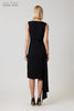 Teri Jon Crepe Asymetrical Hem- Black