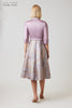 Teri Jon Taffeta Jacquard Shirt Dress- Mauve Multi