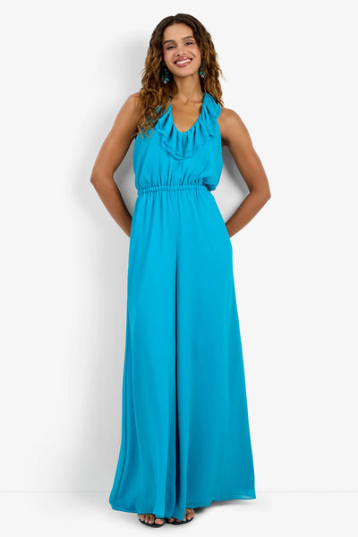 Trina Turk Jacksonville Jumpsuit- Coastal Cyan