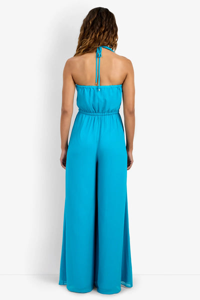 Trina Turk Jacksonville Jumpsuit- Coastal Cyan
