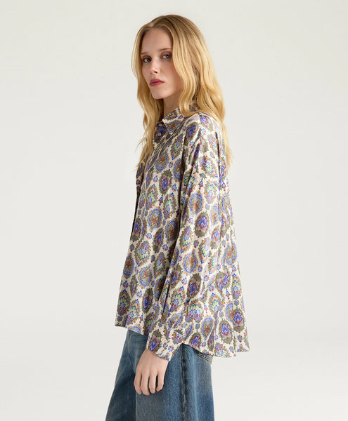 Momoni Flau Blouse- Multicolor Panna