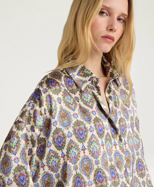 Momoni Flau Blouse- Multicolor Panna