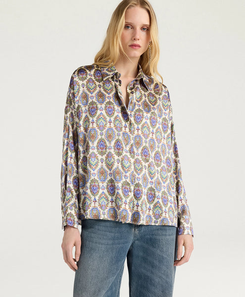Momoni Flau Blouse- Multicolor Panna