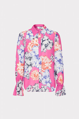 Milly Lacey Petals in Bloom Blouse- Pink
