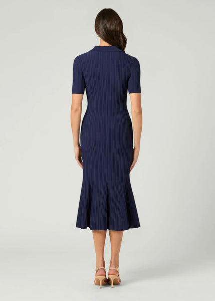 Shoshanna Tulip Knit Dress- Navy