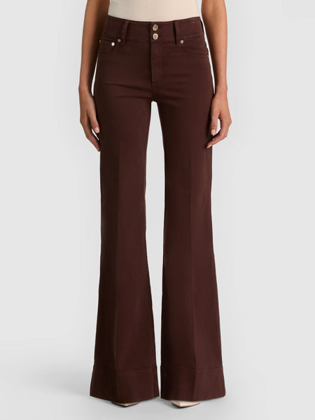 Alice + Olivia Perfect Wide Leg Jean- Chocolate