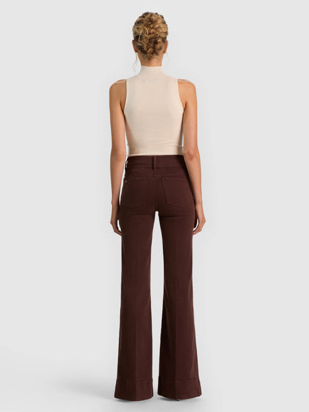 Alice + Olivia Perfect Wide Leg Jean- Chocolate