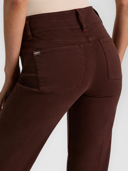 Alice + Olivia Perfect Wide Leg Jean- Chocolate