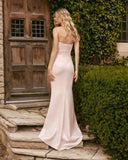 Frascara Strapless Gown W/ Flower Detail