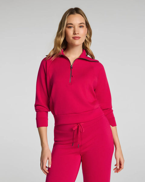 Spanx Air Essentials Half Zip - Fuchsia