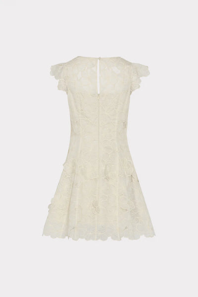 Milly Myla Embroidered Dress- Ecru