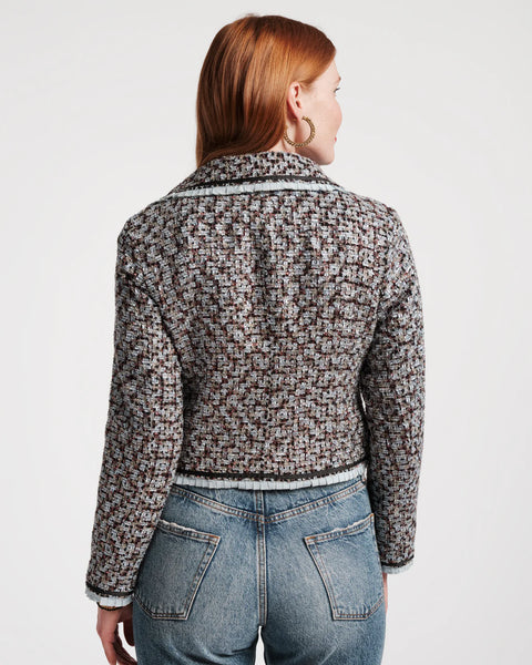 Frances Valentine Jessie Jacket- Lt Blue/Gold Multi