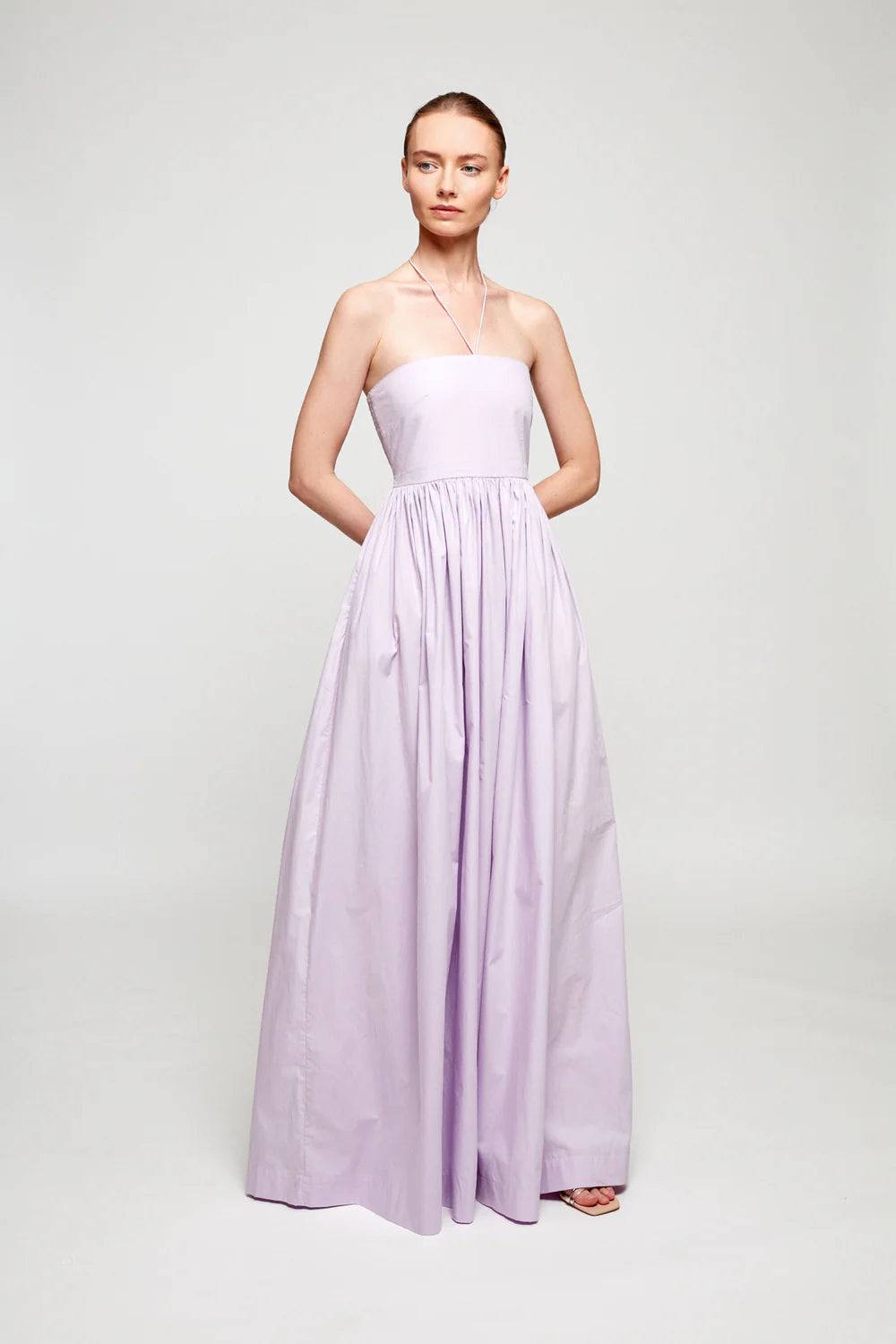 SWF Fine Halter Maxi Dress- Lilac