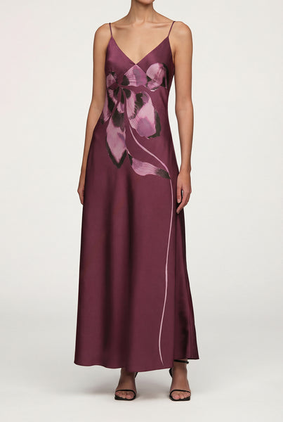 Coralee Printed Bias Dress