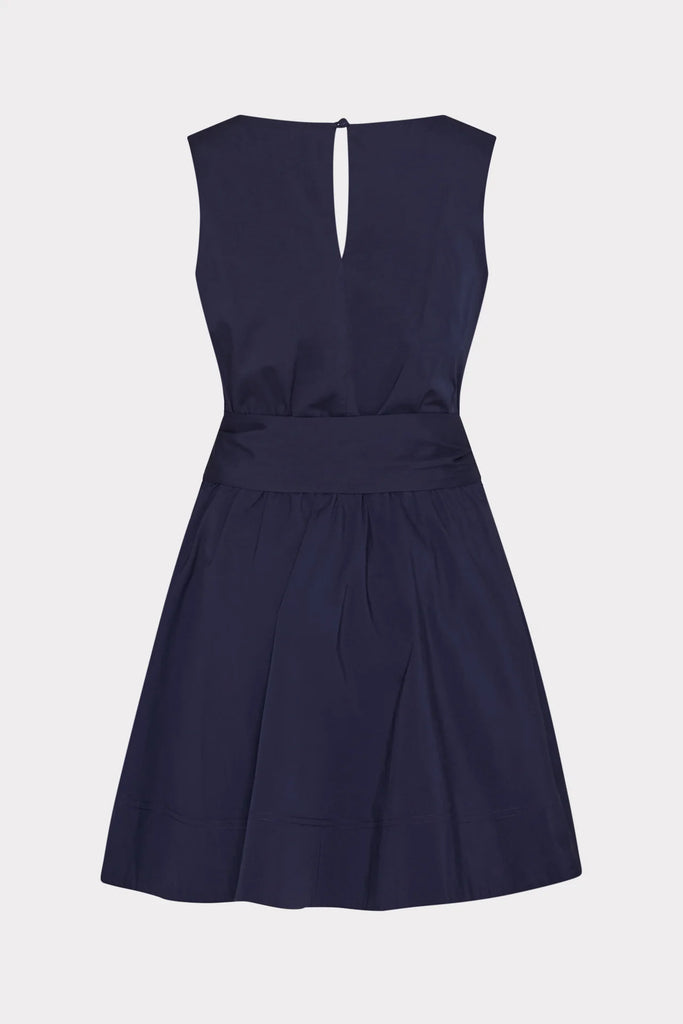 milly nola pleated flounce cotton poplin mini dress Milly Nola Pleated Flounce Cotton Poplin Mini Dress