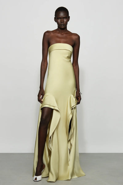 Et Ochs Vernon Strapless Ruffle Gown