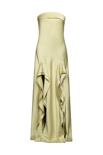 Et Ochs Vernon Strapless Ruffle Gown