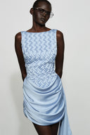 Et Ochs Antonella Smoked Draped Mini Dress