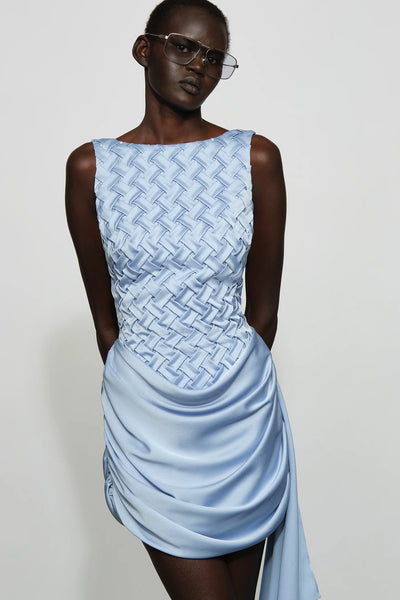 Et Ochs Antonella Smoked Draped Mini Dress